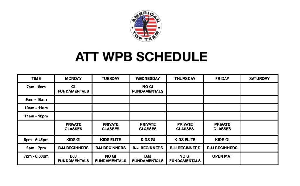 ATT Schedule-oct-1-24